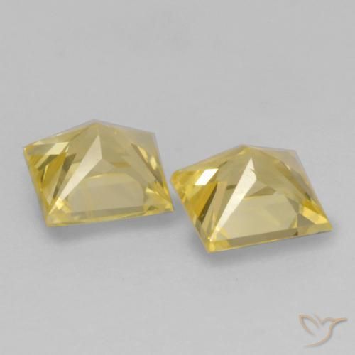 Shop natural 0.59ct Jaune moyen Saphir gems, Carré, from Tanzanie at GemSelect. In stock, global shipping!