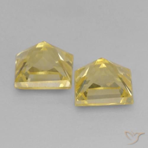 Shop natural 0.73ct Jaune moyen Saphir gems, Carré, from Tanzanie at GemSelect. In stock, global shipping!