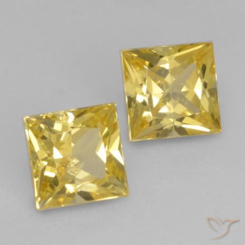 Shop natural 0.63ct Jaune moyen Saphir gems, Carré, from Tanzanie at GemSelect. In stock, global shipping!