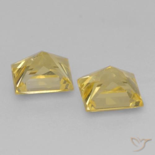 Shop natural 0.63ct Jaune moyen Saphir gems, Carré, from Tanzanie at GemSelect. In stock, global shipping!
