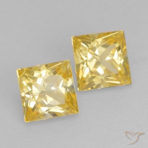 Shop natural 0.60ct Jaune moyen Saphir gems, Carré, from Tanzanie at GemSelect. In stock, global shipping!