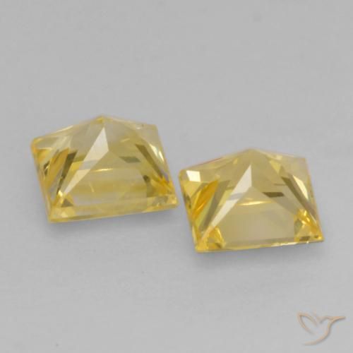 Shop natural 0.60ct Jaune moyen Saphir gems, Carré, from Tanzanie at GemSelect. In stock, global shipping!
