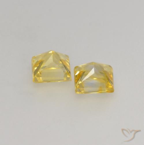 Shop natural 0.53ct Jaune Toscane Saphir gems, Carré, from Tanzanie at GemSelect. In stock, global shipping!