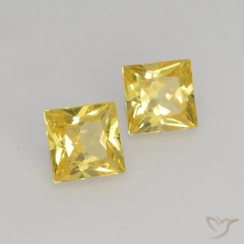 Shop natural 0.58ct Jaune moyen Saphir gems, Carré, from Tanzanie at GemSelect. In stock, global shipping!