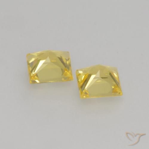 Shop natural 0.58ct Jaune moyen Saphir gems, Carré, from Tanzanie at GemSelect. In stock, global shipping!