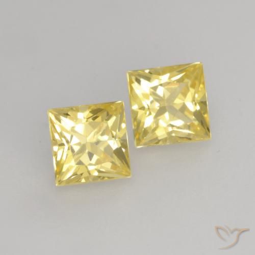 Shop natural 0.69ct Jaune moyen-léger Saphir gems, Carré, from Tanzanie at GemSelect. In stock, global shipping!