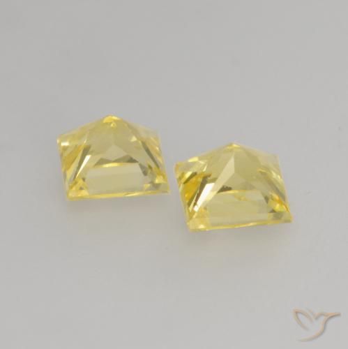 Shop natural 0.69ct Jaune moyen-léger Saphir gems, Carré, from Tanzanie at GemSelect. In stock, global shipping!