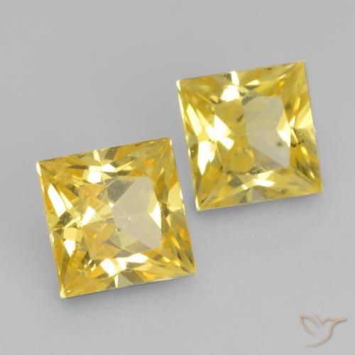 Shop natural 0.64ct Jaune foncé Saphir gems, Carré, from Tanzanie at GemSelect. In stock, global shipping!
