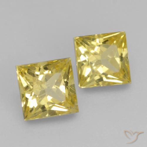 Shop natural 0.64ct Jaune moyen Saphir gems, Carré, from Tanzanie at GemSelect. In stock, global shipping!
