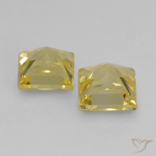 Shop natural 0.64ct Jaune moyen Saphir gems, Carré, from Tanzanie at GemSelect. In stock, global shipping!