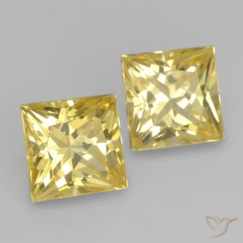 Shop natural 0.73ct Jaune moyen Saphir gems, Carré, from Tanzanie at GemSelect. In stock, global shipping!