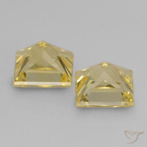 Shop natural 0.73ct Jaune moyen Saphir gems, Carré, from Tanzanie at GemSelect. In stock, global shipping!