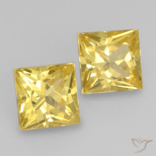 Shop natural 0.74ct Jaune Toscane Saphir gems, Carré, from Tanzanie at GemSelect. In stock, global shipping!
