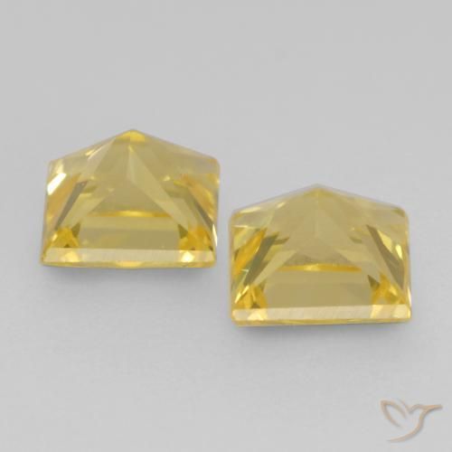 Shop natural 0.74ct Jaune Toscane Saphir gems, Carré, from Tanzanie at GemSelect. In stock, global shipping!
