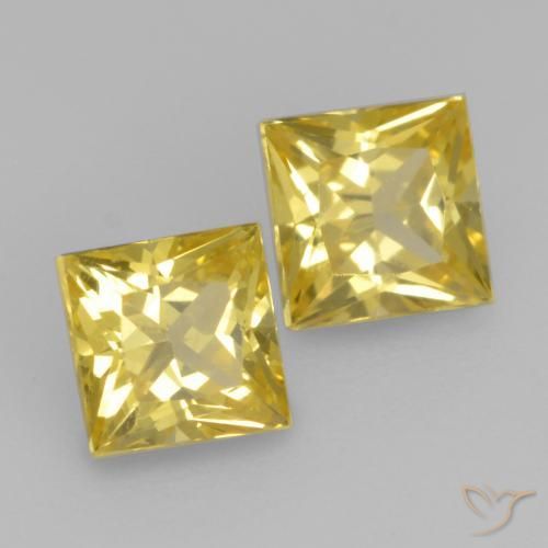 Shop natural 0.68ct Jaune moyen Saphir gems, Carré, from Tanzanie at GemSelect. In stock, global shipping!