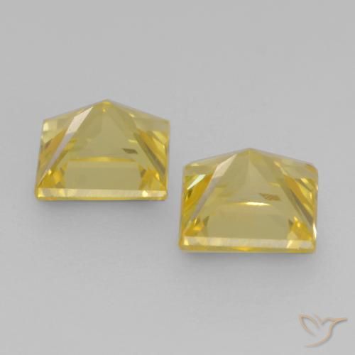 Shop natural 0.68ct Jaune moyen Saphir gems, Carré, from Tanzanie at GemSelect. In stock, global shipping!