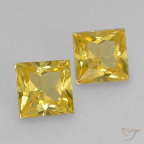 Shop natural 0.55ct Jaune moyen Saphir gems, Carré, from Tanzanie at GemSelect. In stock, global shipping!
