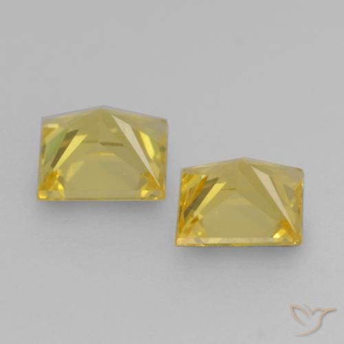 Shop natural 0.55ct Jaune moyen Saphir gems, Carré, from Tanzanie at GemSelect. In stock, global shipping!