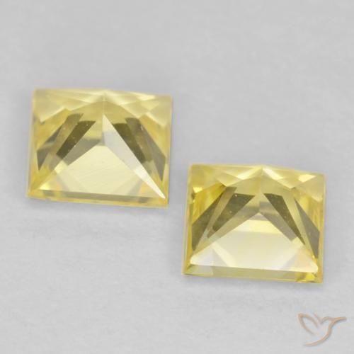 Shop natural 0.70ct Jaune moyen Saphir gems, Carré, from Tanzanie at GemSelect. In stock, global shipping!
