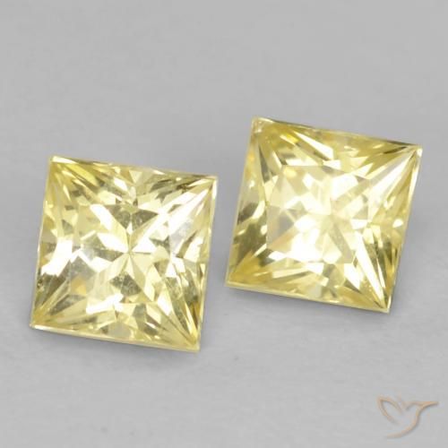 Shop natural 0.77ct Jaune moyen-léger Saphir gems, Carré, from Tanzanie at GemSelect. In stock, global shipping!