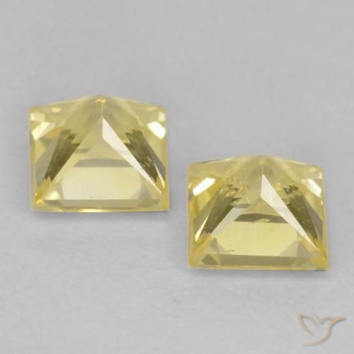 Shop natural 0.77ct Jaune moyen-léger Saphir gems, Carré, from Tanzanie at GemSelect. In stock, global shipping!