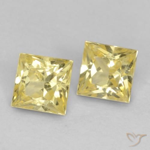 Shop natural 0.41ct Jaune moyen-léger Saphir gems, Carré, from Tanzanie at GemSelect. In stock, global shipping!