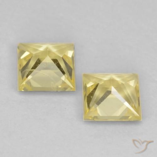 Shop natural 0.41ct Jaune moyen-léger Saphir gems, Carré, from Tanzanie at GemSelect. In stock, global shipping!