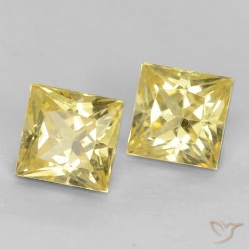 Shop natural 0.68ct Jaune moyen-léger Saphir gems, Carré, from Tanzanie at GemSelect. In stock, global shipping!