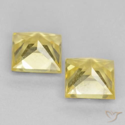 Shop natural 0.68ct Jaune moyen-léger Saphir gems, Carré, from Tanzanie at GemSelect. In stock, global shipping!