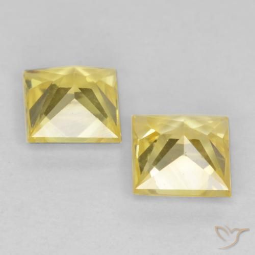 Shop natural 0.61ct Jaune moyen Saphir gems, Carré, from Tanzanie at GemSelect. In stock, global shipping!