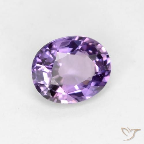 Saphir Violet violacé naturelle ovale, 0.58 ct, VS