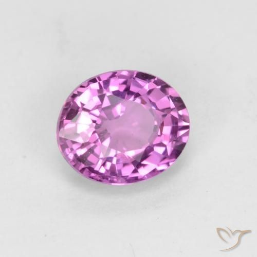 Saphir Violet mauve naturelle ovale, 0.67 ct, VVS-VS