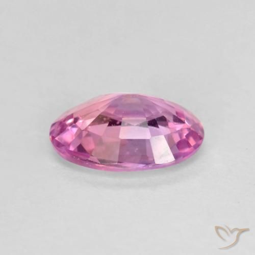 Saphir Violet Rosâtre naturelle ovale, 0.58 ct, VS
