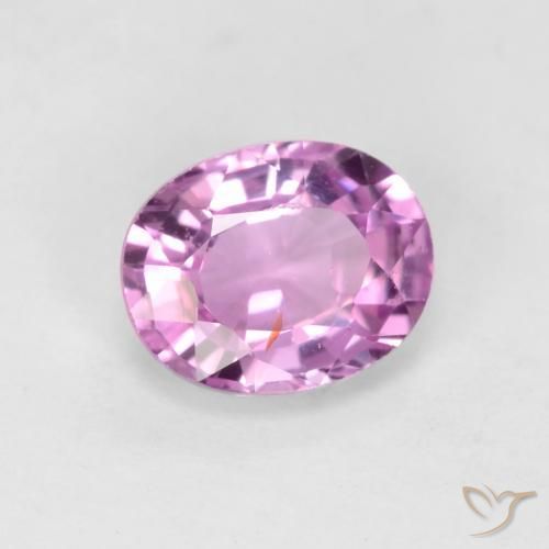 Saphir Violet clair naturelle ovale, 0.71 ct, VS