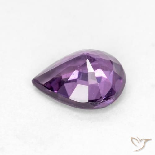 Saphir Violet moyen naturelle En forme de poire, 0.56 ct, VS