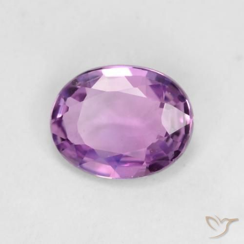 Saphir Violet rose vif naturelle ovale, 0.42 ct, VVS-VS