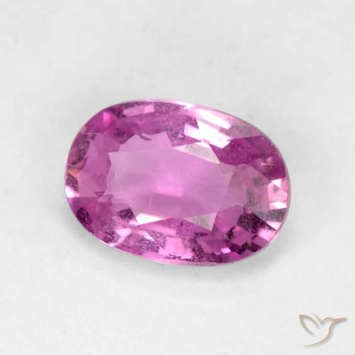Saphir Rose foncé naturelle ovale, 0.67 ct, VVS-VS