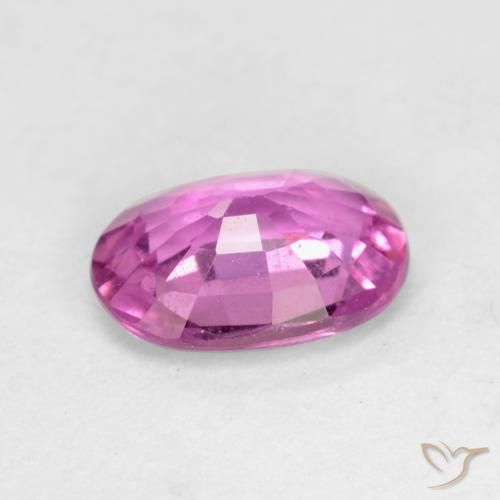 Saphir Rose foncé naturelle ovale, 0.67 ct, VVS-VS