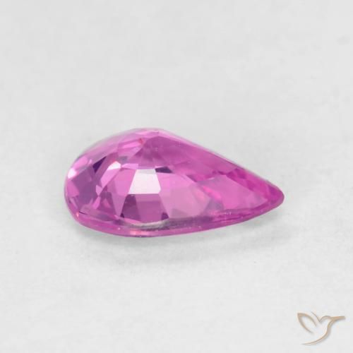 Saphir Pourpre moyen naturelle En forme de poire, 0.49 ct, VS