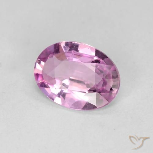 Saphir Violet Rosâtre naturelle ovale, 0.71 ct, VVS-VS