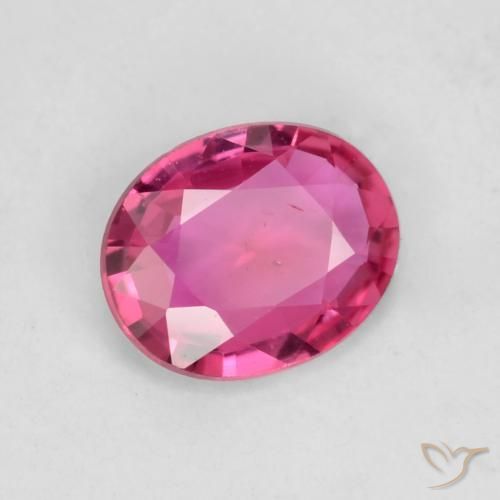 Saphir Rose moyen-foncé naturelle ovale, 0.42 ct, VS