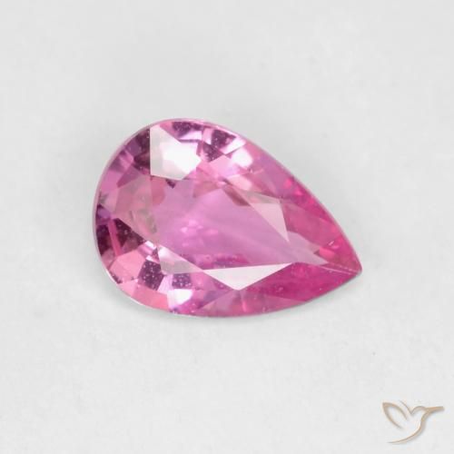 0.49ct Naturel Rose pourpre royal Saphir, En forme de poire, VS