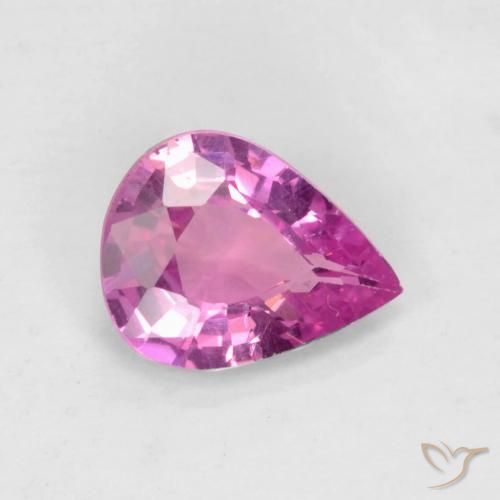 Saphir Pourpre-rose naturelle En forme de poire, 0.54 ct, VS