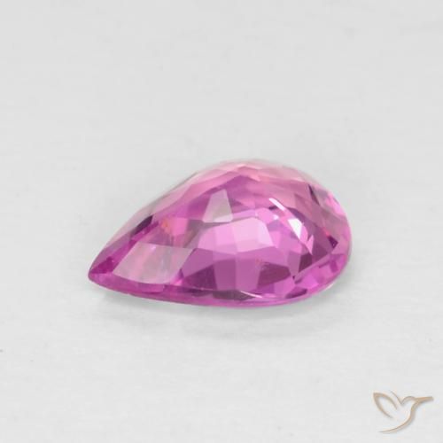 Saphir Pourpre-rose naturelle En forme de poire, 0.54 ct, VS