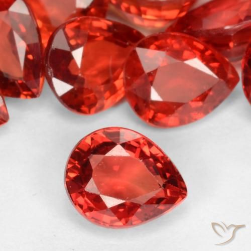 0.47ct Naturel Rouge cramoisi vif Saphir, En forme de poire, VVS-VS
