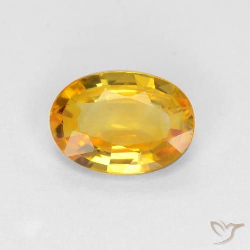 0.62ct Naturel Doré Saphir, ovale, VVS-VS