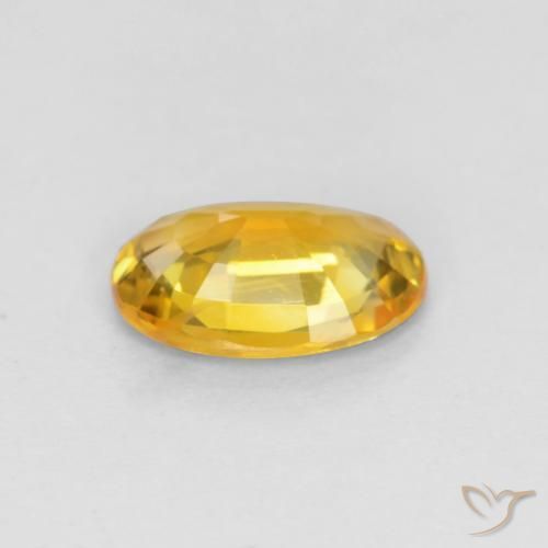 Saphir Doré naturelle ovale, 0.62 ct, VVS-VS