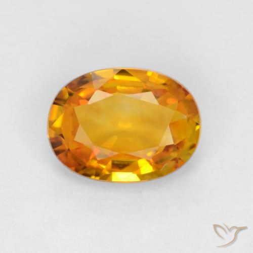 0.82ct Naturel Orange moyen Saphir, ovale, VVS-VS