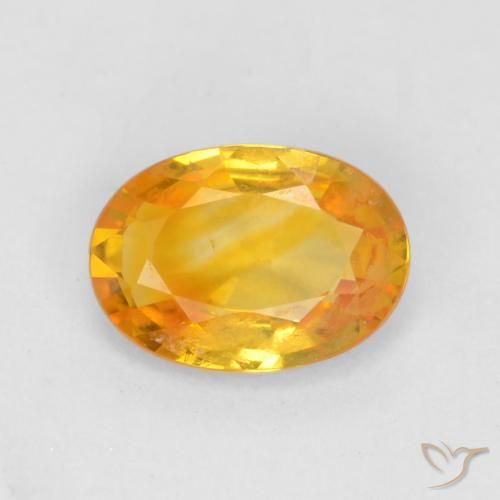 0.70ct Naturel Doré moyen Saphir, ovale, VS