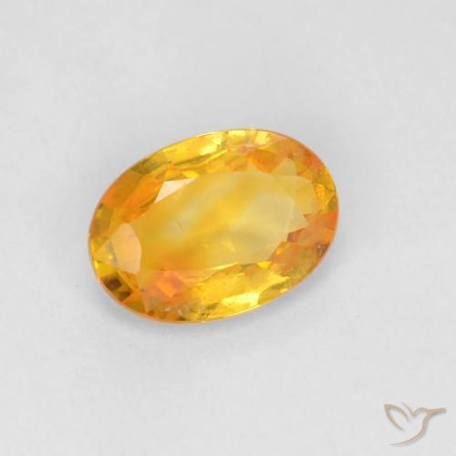 Saphir Doré moyen naturelle ovale, 0.70 ct, VS